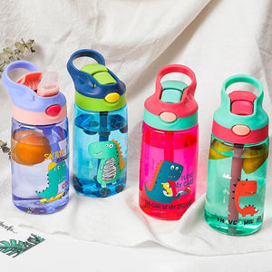 Trinkflasche für Kinder im lustigen Dino Look (480ML)