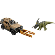 Laden Sie das Bild in den Galerie-Viewer, Jurassic World Hummer Dino Fang Fahrzeug mit Dinosaurier Figur Spielzeug Set