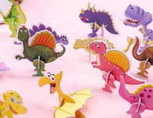 Laden Sie das Bild in den Galerie-Viewer, 40 Karton Dinos zum Puzzlen und selbstbauen