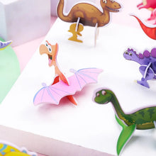 Laden Sie das Bild in den Galerie-Viewer, 40 Karton Dinos zum Puzzlen und selbstbauen