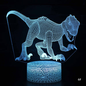 Dinosaurier Nachtlampe, Tischlampe, Nachtlicht mit Farbwechsel und 3D Effekt kaufen - Dinosaurier.store