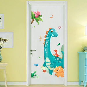Niedlicher Dino Wand / Tür Sticker Aufkleber kaufen - Dinosaurier.store