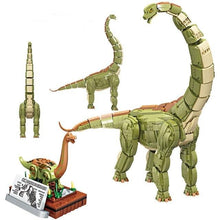 Laden Sie das Bild in den Galerie-Viewer, XXL Brachiosaurus Baustein Figur Mega Dinosaurier (60cmx46cm) kaufen - Dinosaurier.store