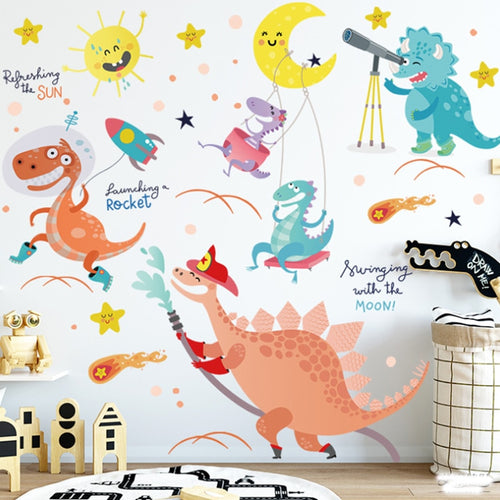 Lustige Comic Dino Sticker Wandtattoo für das Kinderzimmer kaufen - Dinosaurier.store
