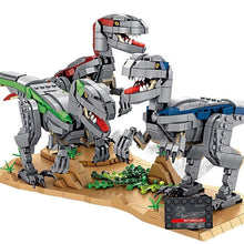 Laden Sie das Bild in den Galerie-Viewer, Velociraptor Baustein Set - 3 Dinos zum selbstbauen (1780 Teile) kaufen - Dinosaurier.store