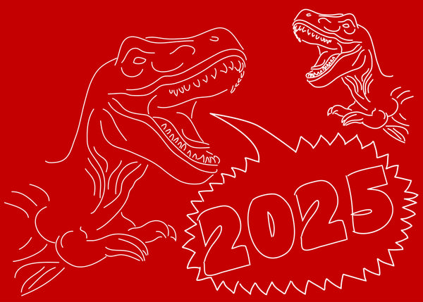 🦖 Der Dinosaurier.store wünscht ein prähistorisches neues Jahr 2025! 🦖