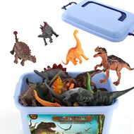 44 Stk. Jurassic Dinosaurier Figuren in praktischer Spielzeug-Kiste
