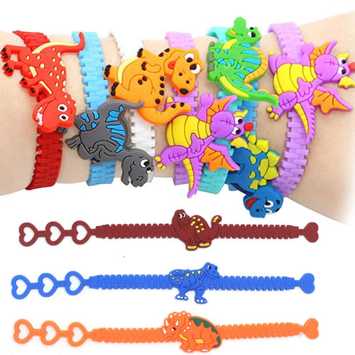 Dino Party Kindergeburtstag Armbänder, Masken, Ringe, Tattoo Sticker