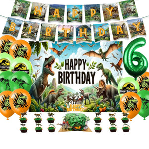 Dinosaurier Geburtstag Kindergeburtstag Deko Set mit 33 Teilen