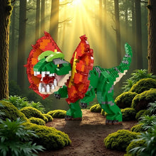 Laden Sie das Bild in den Galerie-Viewer, T-Rex, Pteranodon, Triceratops, Velociraptor Klemm-Baustein Spielzeug Dinos