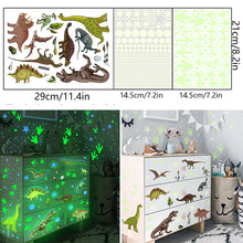Laden Sie das Bild in den Galerie-Viewer, Luminous Dinosaurier Wand Aufkleber Sticker Deko Leuchten in der Nacht