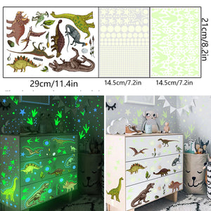 Luminous Dinosaurier Wand Aufkleber Sticker Deko Leuchten in der Nacht