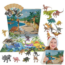 Laden Sie das Bild in den Galerie-Viewer, Dinosaurier Adventskalender mit 24 Dino Figuren