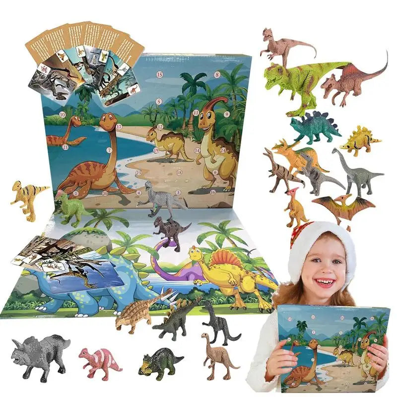 Dinosaurier Adventskalender mit 24 Dino Figuren