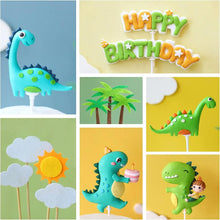 Laden Sie das Bild in den Galerie-Viewer, 13teiliges Dinosaurier Kuchen Topper Deko für die Geburtstagstorte