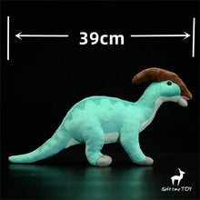 Laden Sie das Bild in den Galerie-Viewer, Realistische Parasaurolophus Dinosaurier Plüsch-Figur (ca. 39cm)