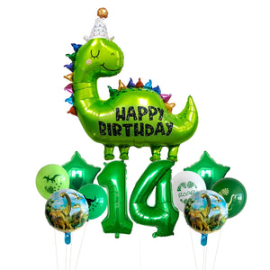 Happy Birthday Dinosaurier Ballons mit Jahreszahl für Geburtstag Feier etc.