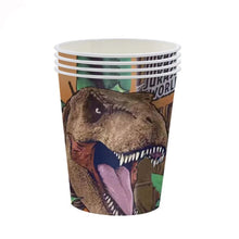 Laden Sie das Bild in den Galerie-Viewer, Dinosaurier Kindergeburtstag Deko (Teller, Becher, Ballons uvm.)