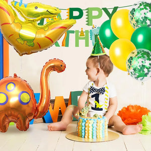 Dino Happy Birthday Geburtstagsfeier Deko Set mit Banner und Ballons