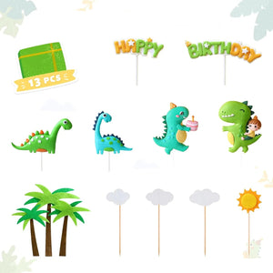 13teiliges Dinosaurier Kuchen Topper Deko für die Geburtstagstorte