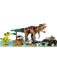 Großer T-Rex mit Jeep und Dinos Klemm-Baustein Set (988 Bausteine)