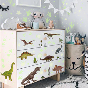 Luminous Dinosaurier Wand Aufkleber Sticker Deko Leuchten in der Nacht