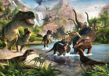 Laden Sie das Bild in den Galerie-Viewer, Jurassic World Dinosaurier Happy Birthday Kindergeburtstag Hintergrund Banner