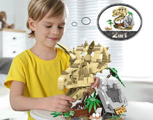 Laden Sie das Bild in den Galerie-Viewer, 2-in-1 Dinosaurier Fossil Klemm-Baustein Spielzeug mit 714 Bausteinen