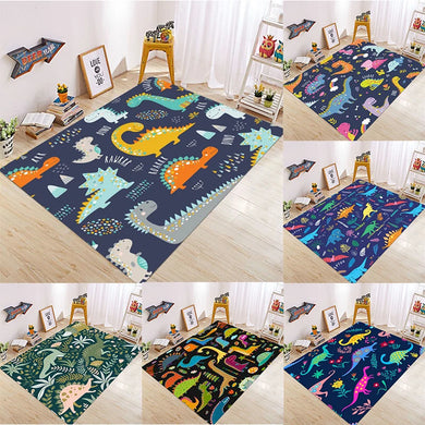 Spielmatten - Teppiche mit Dinosaurier-Motiv, rutschfest, maschinenwaschbar, für Kinder