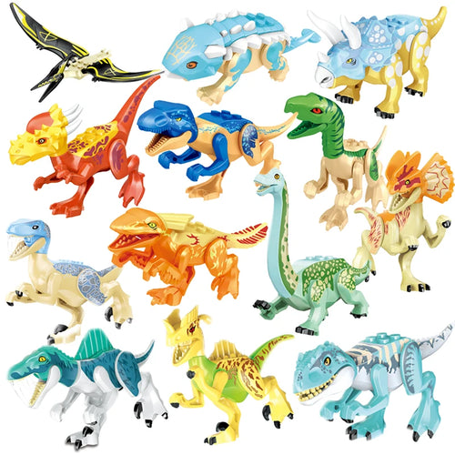 Bunte Jurassic World Dinosaurier Baustein Spielzeug Figuren