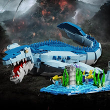 Laden Sie das Bild in den Galerie-Viewer, Großer Mosasaurus Klemm-Baustein Spielzeug (1158 Bausteine)