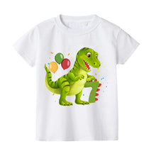 Laden Sie das Bild in den Galerie-Viewer, Süßes T-Rex Dinosaurier T-Shirt mit Jahreszahl für Kindergeburtstag