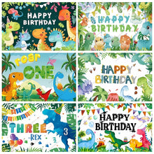 Laden Sie das Bild in den Galerie-Viewer, Niedliche Dino Poster Banner für den Kindergeburtstag, Feier, Geburtstag