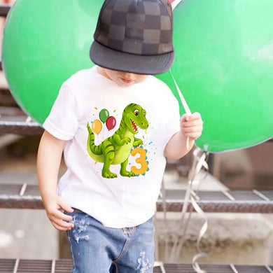 Süßes T-Rex Dinosaurier T-Shirt mit Jahreszahl für Kindergeburtstag