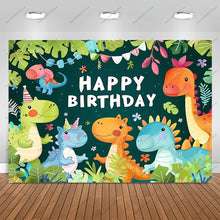 Laden Sie das Bild in den Galerie-Viewer, Niedliche Dino Poster Banner für den Kindergeburtstag, Feier, Geburtstag