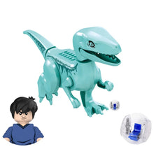 Laden Sie das Bild in den Galerie-Viewer, Jurassic Dinosaurier Figuren mit Mini Figur und Escape Pod
