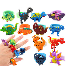 Laden Sie das Bild in den Galerie-Viewer, Dino Party Kindergeburtstag Armbänder, Masken, Ringe, Tattoo Sticker