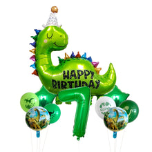 Laden Sie das Bild in den Galerie-Viewer, Happy Birthday Dinosaurier Ballons mit Jahreszahl für Geburtstag Feier etc.