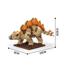 Laden Sie das Bild in den Galerie-Viewer, T-Rex, Pteranodon, Triceratops, Velociraptor Klemm-Baustein Spielzeug Dinos