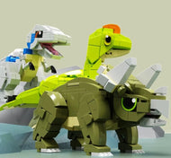 Niedliche Dino Klemm-Baustein Figuren für Kinder