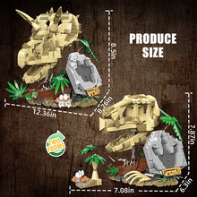 Laden Sie das Bild in den Galerie-Viewer, 2-in-1 Dinosaurier Fossil Klemm-Baustein Spielzeug mit 714 Bausteinen