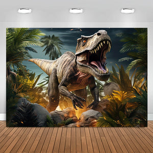 Jurassic World Dinosaurier Happy Birthday Kindergeburtstag Hintergrund Banner