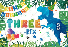 Laden Sie das Bild in den Galerie-Viewer, Niedliche Dino Poster Banner für den Kindergeburtstag, Feier, Geburtstag