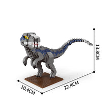 Laden Sie das Bild in den Galerie-Viewer, T-Rex, Pteranodon, Triceratops, Velociraptor Klemm-Baustein Spielzeug Dinos