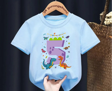 Laden Sie das Bild in den Galerie-Viewer, Süßes Dino Happy Birthday T-Shirt mit Jahreszahl