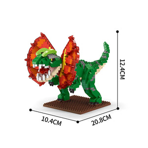 T-Rex, Pteranodon, Triceratops, Velociraptor Klemm-Baustein Spielzeug Dinos