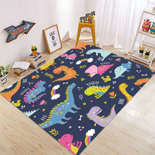 Laden Sie das Bild in den Galerie-Viewer, Spielmatten - Teppiche mit Dinosaurier-Motiv, rutschfest, maschinenwaschbar, für Kinder