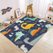 Laden Sie das Bild in den Galerie-Viewer, Spielmatten - Teppiche mit Dinosaurier-Motiv, rutschfest, maschinenwaschbar, für Kinder