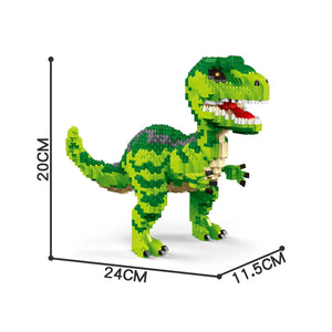 T-Rex, Pteranodon, Triceratops, Velociraptor Klemm-Baustein Spielzeug Dinos
