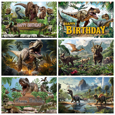 Jurassic World Dinosaurier Happy Birthday Kindergeburtstag Hintergrund Banner
